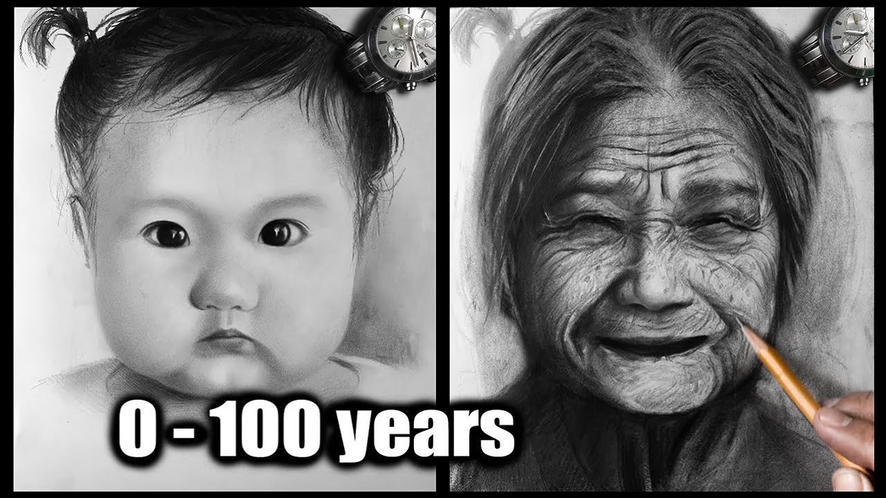 Drawing a Girl From 0 to 100 Years-Old