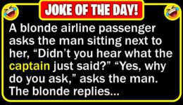 Funny Joke: Blonde in Flight