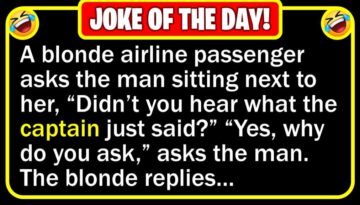 Funny Joke: Blonde in Flight