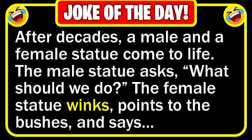 Funny Joke: Living Statues