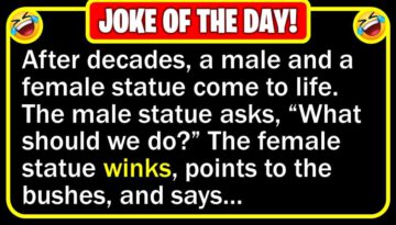 Funny Joke: Living Statues