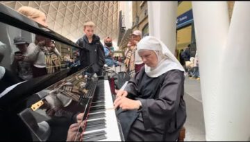 Nun Disrupts Boogie Woogie To Play Angelic Piano