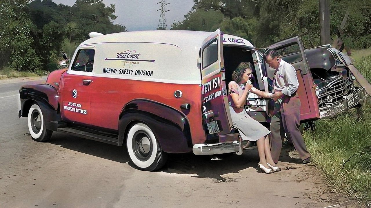 Vintage Work Vehicles on the Job (1930s-1950s)