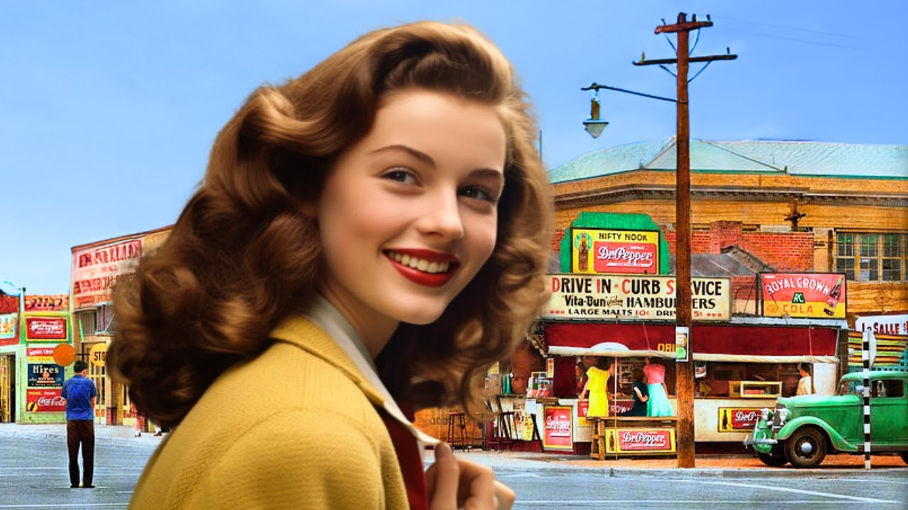 1940s USA – Real Street Scenes of Vintage America – Colorized