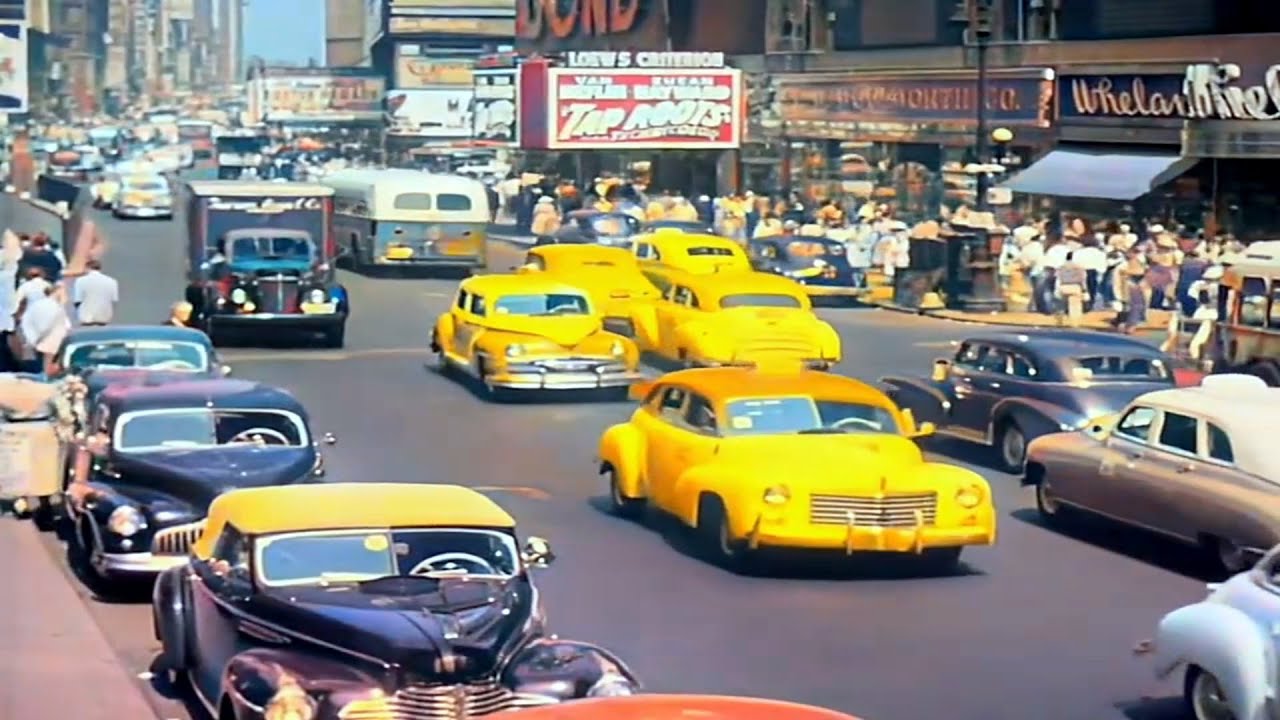 A Day in New York 1940s in Color