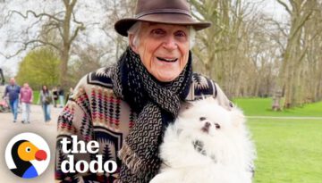 87-Year Old Man Pampers His Dog Like A Princess