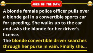 Funny Joke: A Blonde Pulls Over a Blonde