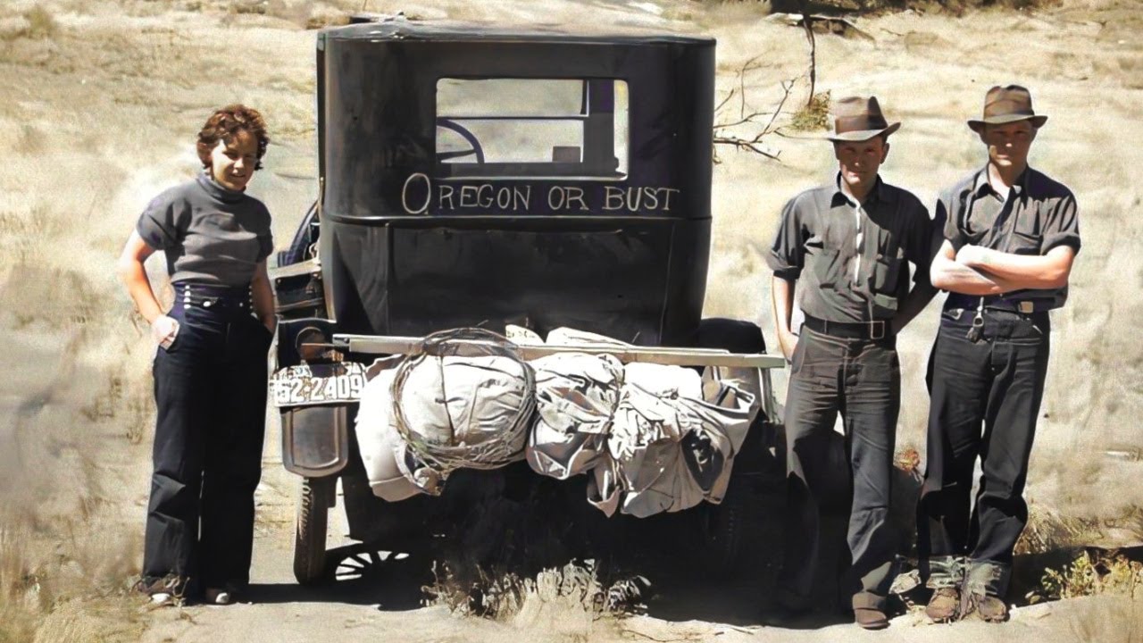 1930 USA – The Dust Bowl Migration in Real Photos