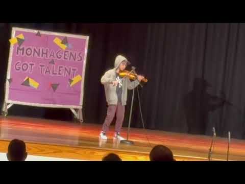 Boy Shocks the Crowd at a Talent Show With His Violin Skills