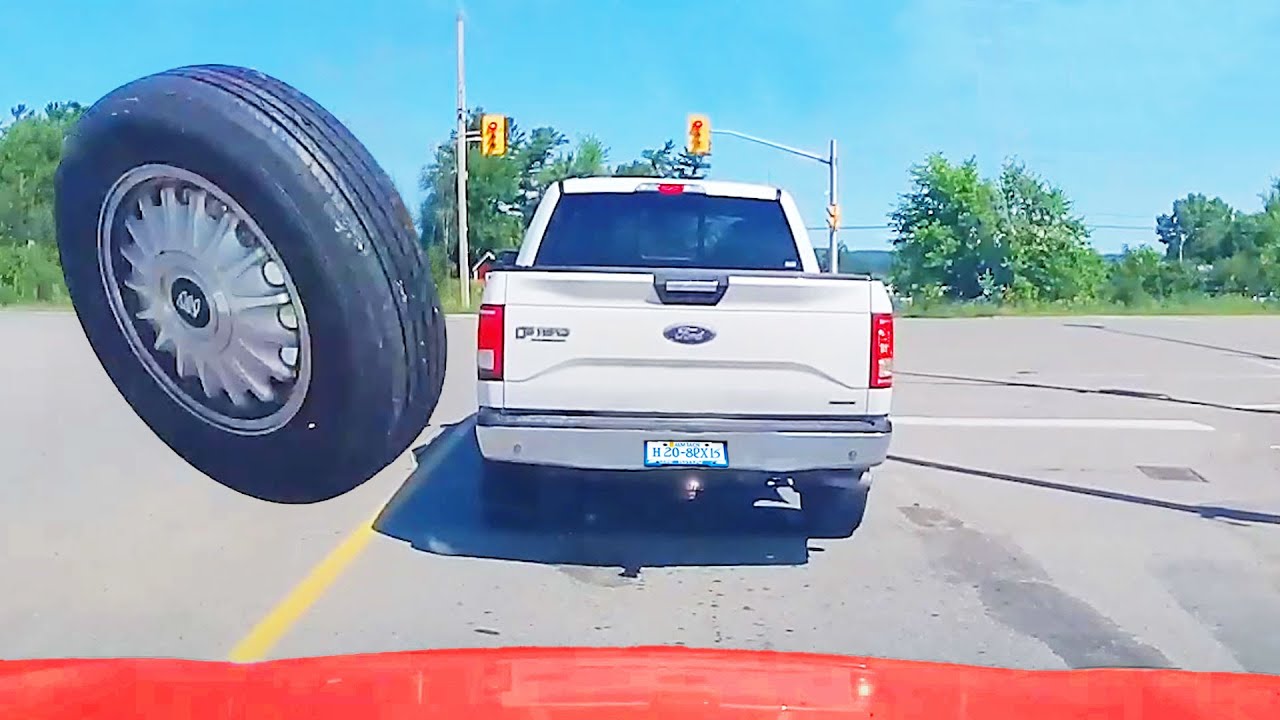 Random Tire Flies Off Car