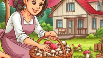 wife-gathering-mushrooms