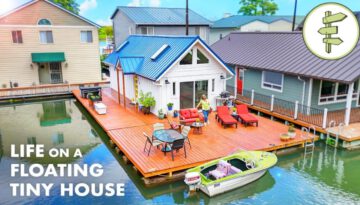 Woman Living in a Beautiful Floating Tiny House