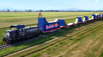 World First! Bike Flip On A Moving Train