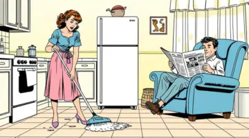 wife-mopping-husband-sitting