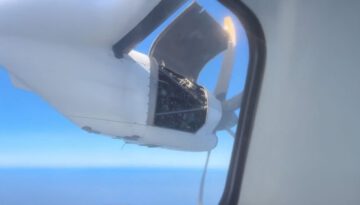Plane Engine Starts Falling Apart